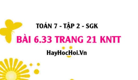 Bài 6.33 trang 21 Toán 7 Tập 2 Kết nối tri thức